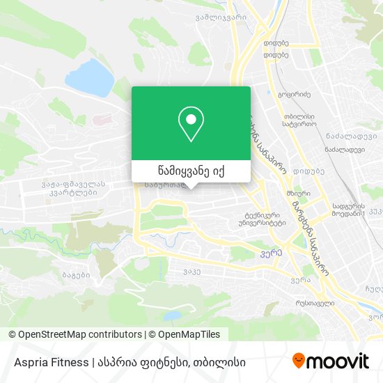 Aspria Fitness | ასპრია ფიტნესი რუკა