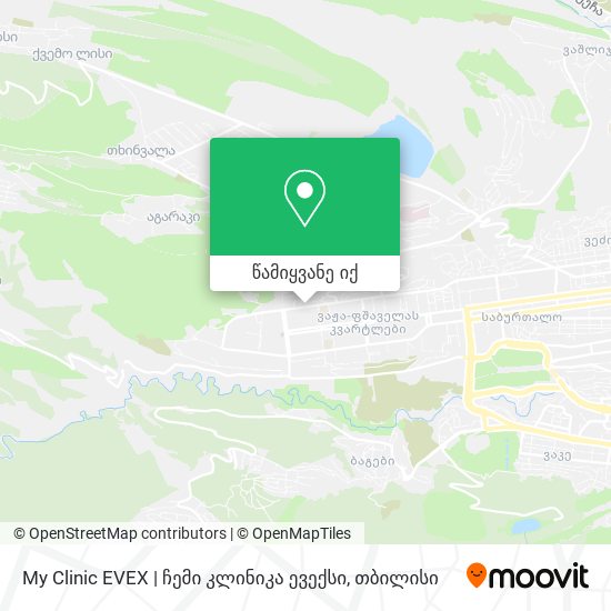 My Clinic EVEX | ჩემი კლინიკა ევექსი რუკა