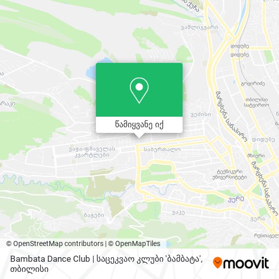 Bambata Dance Club | საცეკვაო კლუბი 'ბამბატა' რუკა