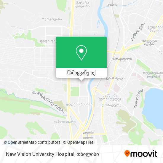 New Vision University Hospital რუკა