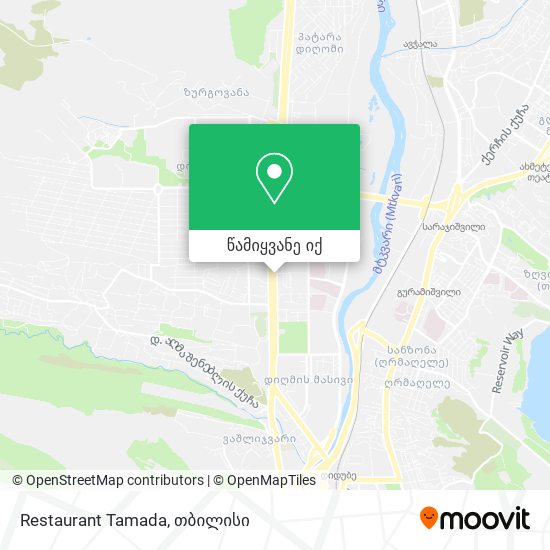 Restaurant Tamada რუკა
