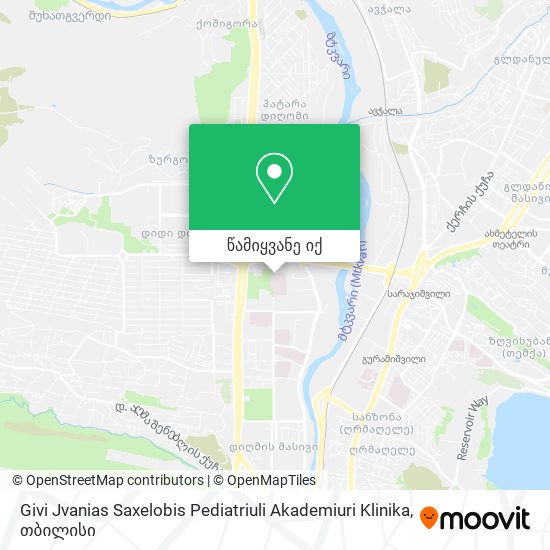 Givi Jvanias Saxelobis Pediatriuli Akademiuri Klinika რუკა