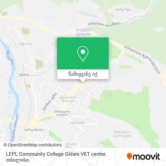 LEPL Community College Gldani VET center რუკა