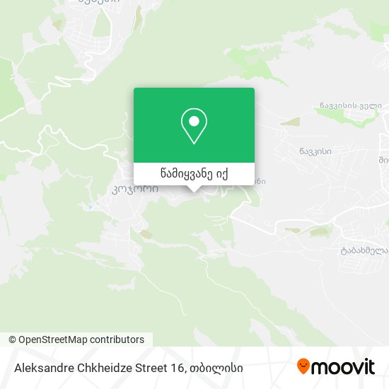 Aleksandre Chkheidze Street 16 რუკა