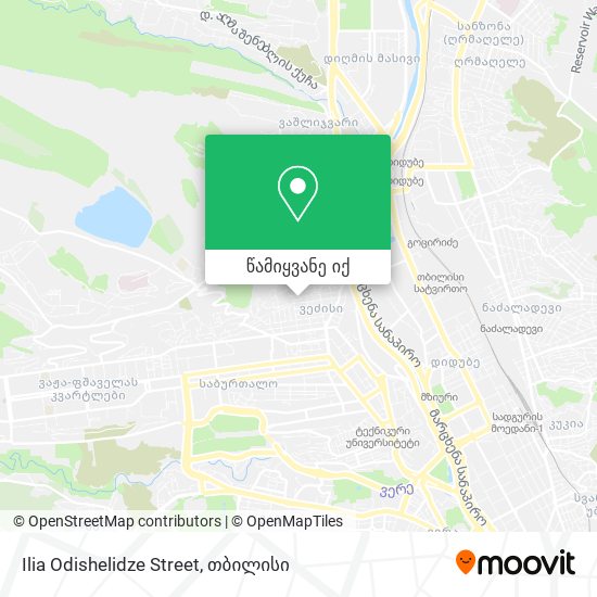 Ilia Odishelidze Street რუკა