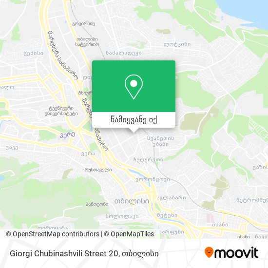 Giorgi Chubinashvili Street 20 რუკა
