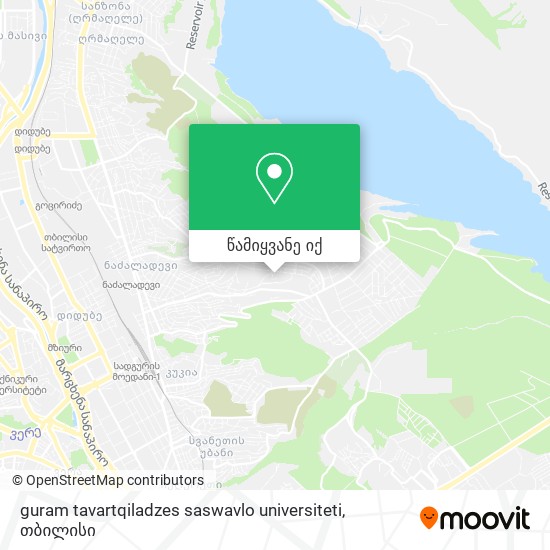 guram tavartqiladzes saswavlo universiteti რუკა