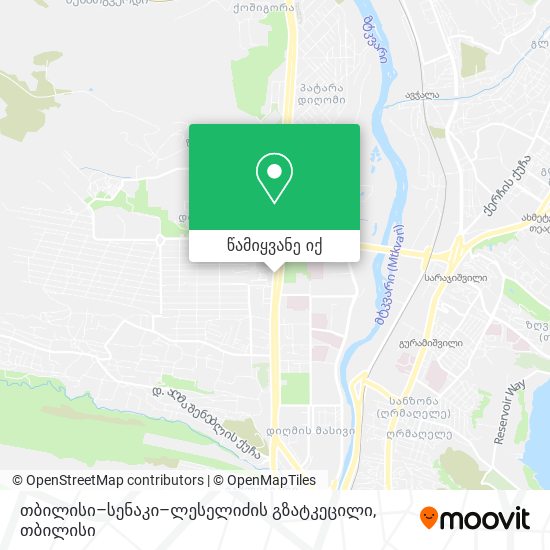 თბილისი–სენაკი–ლესელიძის გზატკეცილი რუკა