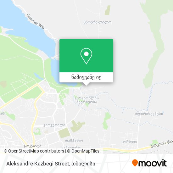 Aleksandre Kazbegi Street რუკა