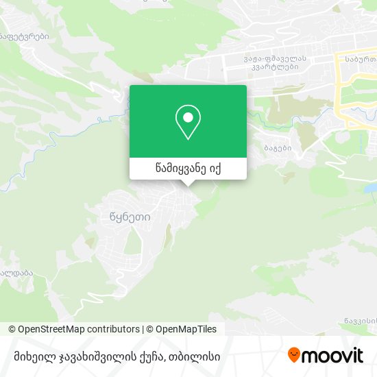 მიხეილ ჯავახიშვილის ქუჩა რუკა