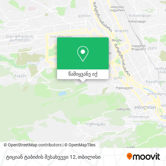 ტიციან ტაბიძის შესახვევი 12 რუკა
