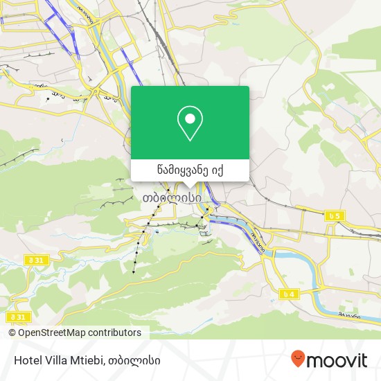 Hotel Villa Mtiebi რუკა