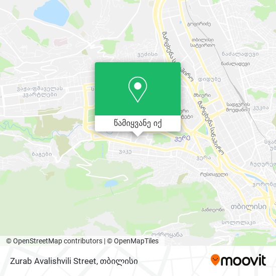 Zurab Avalishvili Street რუკა