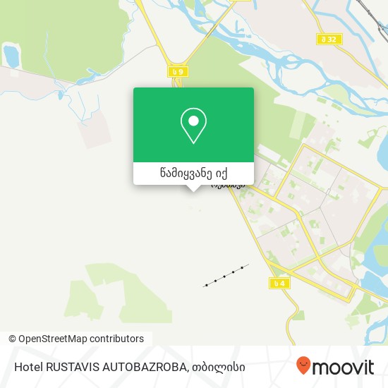 Hotel RUSTAVIS AUTOBAZROBA რუკა