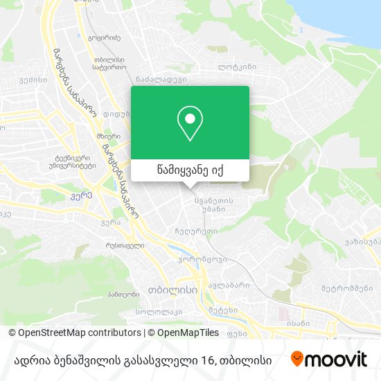 ადრია ბენაშვილის გასასვლელი 16 რუკა