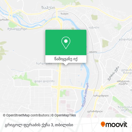 გრიგოლ ფერაძის ქუჩა 3 რუკა