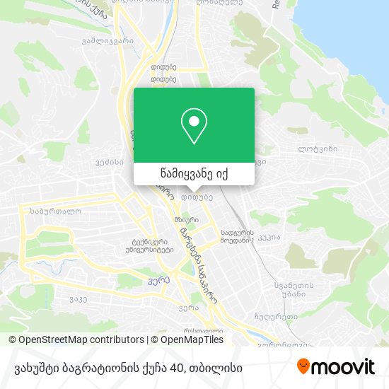 ვახუშტი ბაგრატიონის ქუჩა 40 რუკა