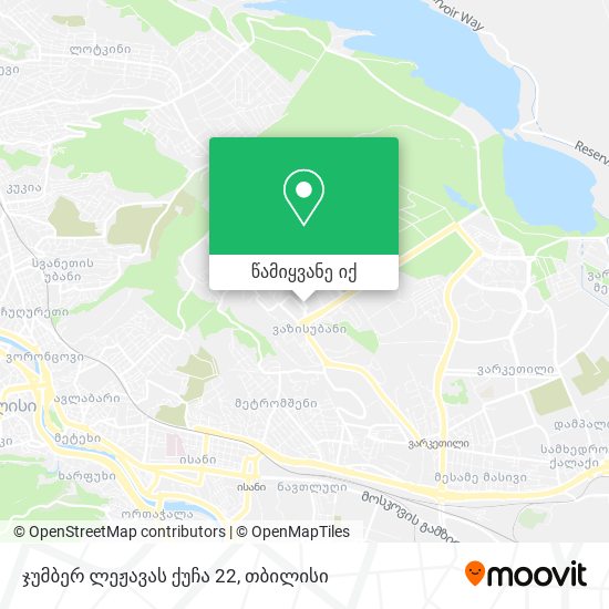 ჯუმბერ ლეჟავას ქუჩა 22 რუკა