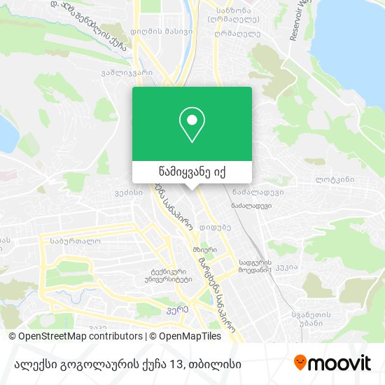 ალექსი გოგოლაურის ქუჩა 13 რუკა