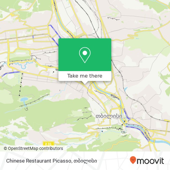 Chinese Restaurant Picasso, რომან მიმინოშვილის ქუჩა ძველი თბილისი რუკა