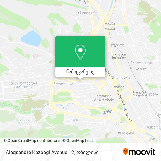 Aleqsandre Kazbegi Avenue 12 რუკა