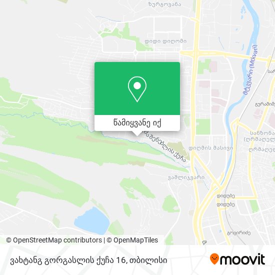 ვახტანგ გორგასლის ქუჩა 16 რუკა