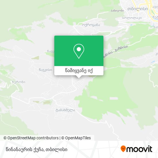 წინანაურის ქუჩა რუკა
