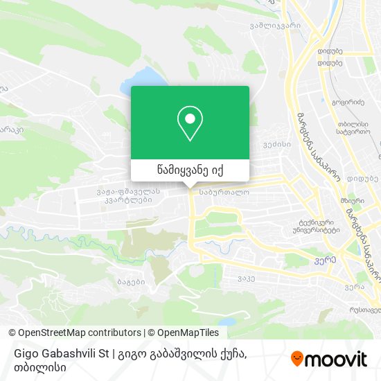Gigo Gabashvili St | გიგო გაბაშვილის ქუჩა რუკა
