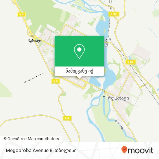 Megobroba Avenue 8 რუკა
