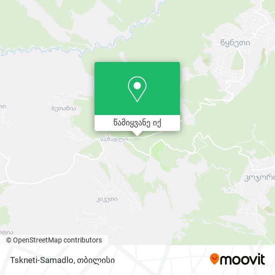 Tskneti-Samadlo რუკა