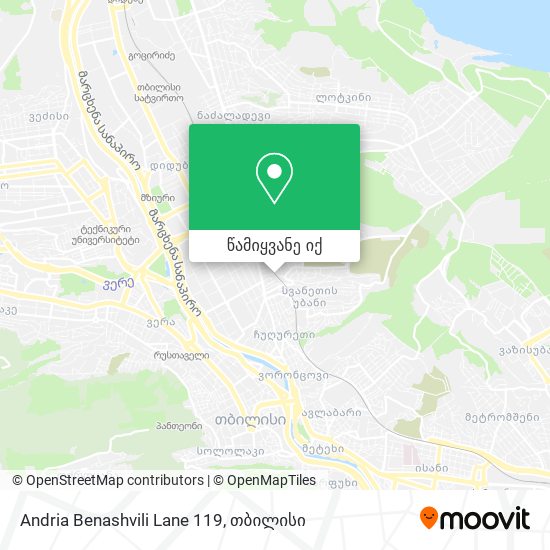 Andria Benashvili Lane 119 რუკა