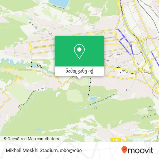 Mikheil Meskhi Stadium, ვაკე-საბურთალო, თბილისი რუკა