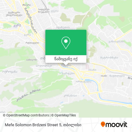 Mefe Solomon Brdzeni Street 5 რუკა