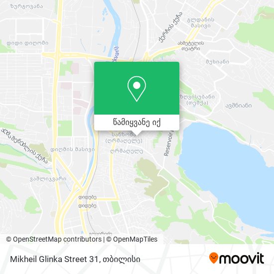 Mikheil Glinka Street 31 რუკა