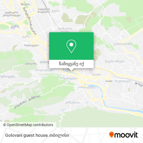 Golovani guest house რუკა