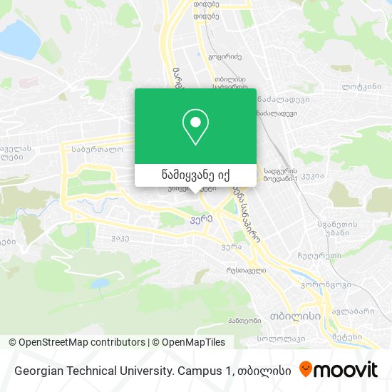 Georgian Technical University. Campus 1 რუკა