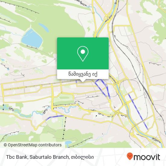 Tbc Bank, Saburtalo Branch რუკა