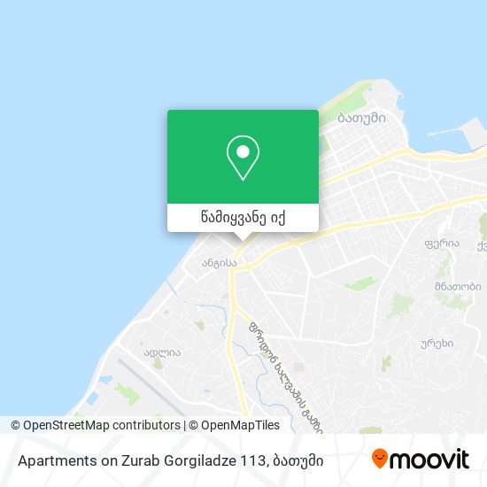 Apartments on Zurab Gorgiladze 113 რუკა