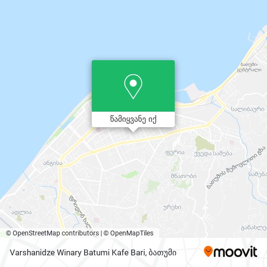 Varshanidze Winary Batumi Kafe Bari რუკა