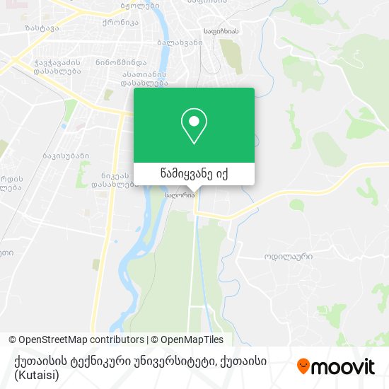 ქუთაისის ტექნიკური უნივერსიტეტი რუკა