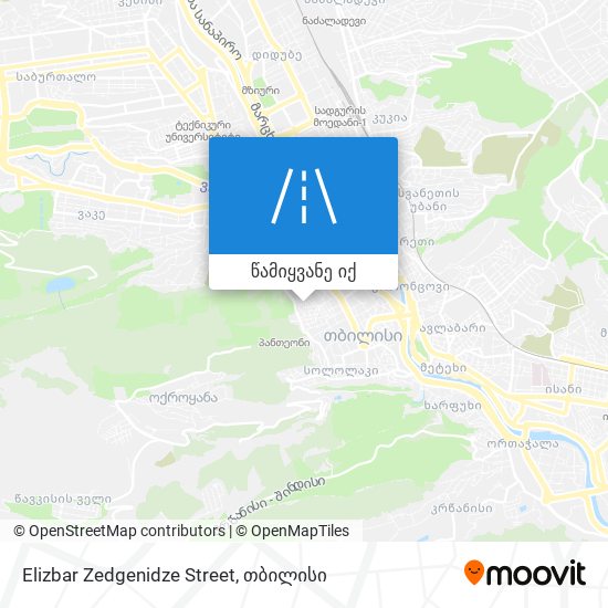 Elizbar Zedgenidze Street რუკა