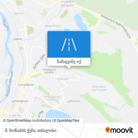 მ. ნოზაძის ქუჩა რუკა