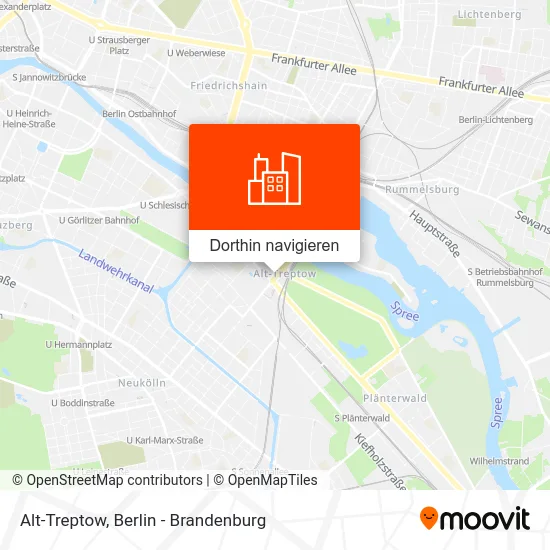 Alt-Treptow Karte