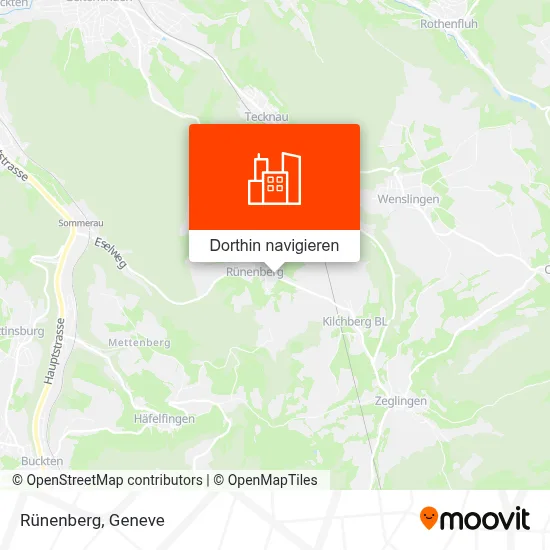 Rünenberg Karte