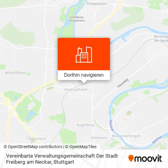 Vereinbarte Verwaltungsgemeinschaft Der Stadt Freiberg am Neckar Karte