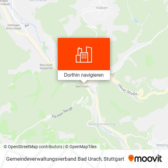 Gemeindeverwaltungsverband Bad Urach Karte