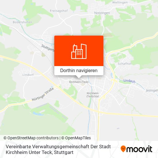 Vereinbarte Verwaltungsgemeinschaft Der Stadt Kirchheim Unter Teck Karte