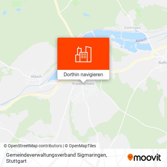 Gemeindeverwaltungsverband Sigmaringen Karte