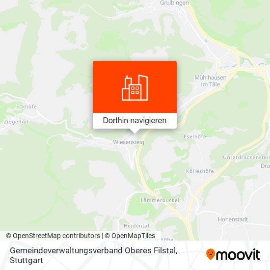 Gemeindeverwaltungsverband Oberes Filstal Karte