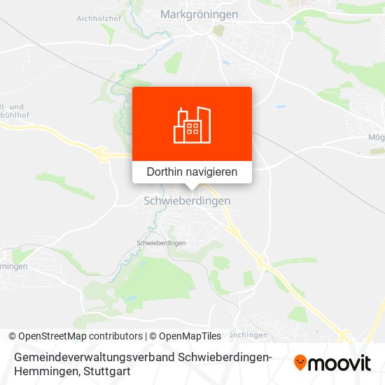 Gemeindeverwaltungsverband Schwieberdingen-Hemmingen Karte